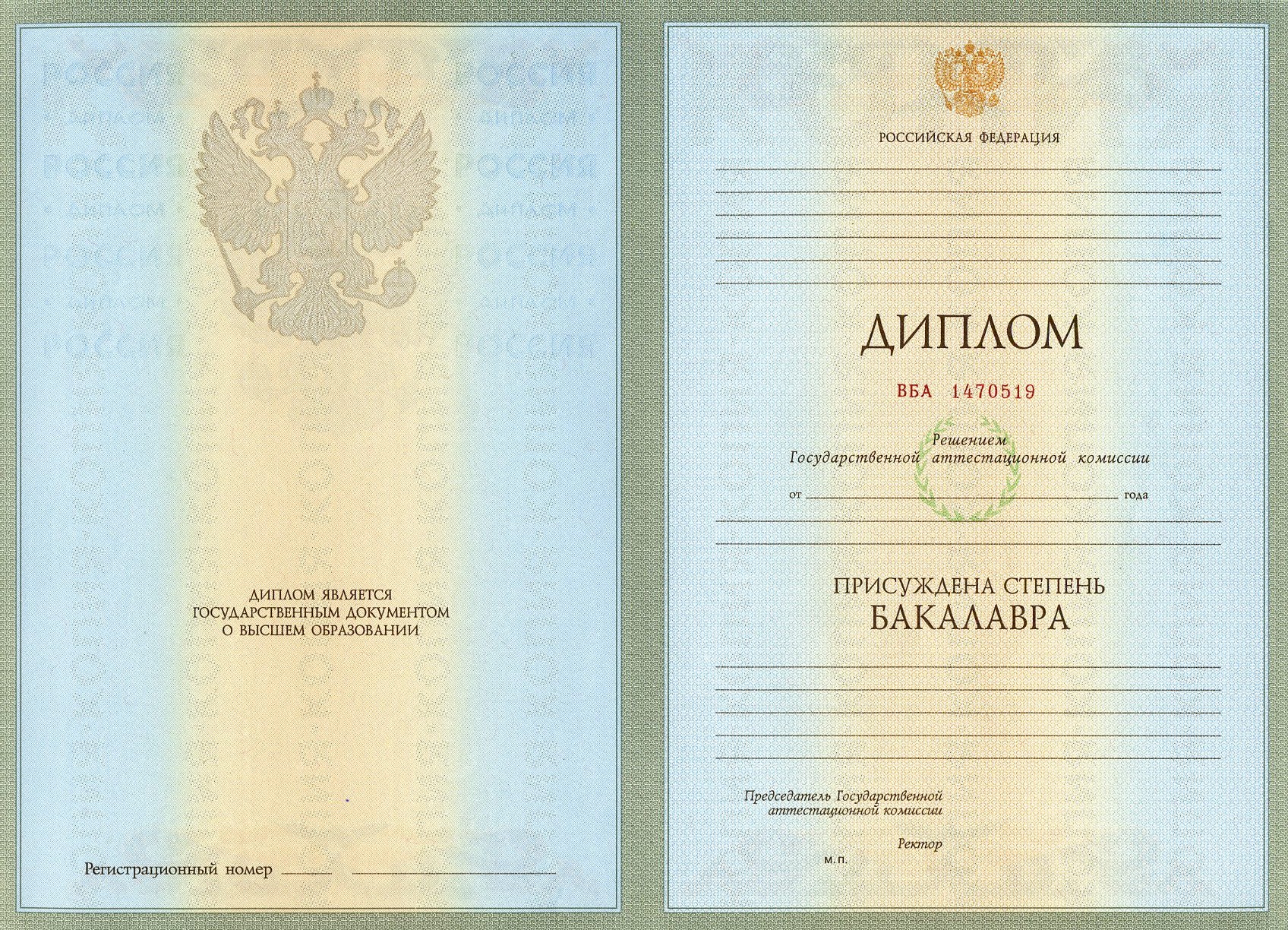 Диплом бакалавра 2004 - 2008 гг.