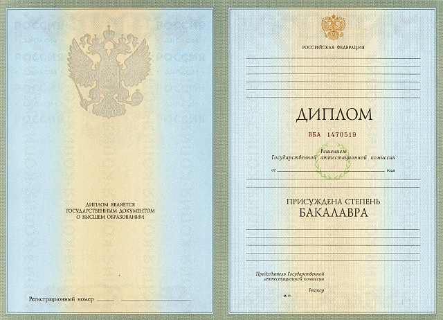 Диплом бакалавра 2004 - 2008 гг.